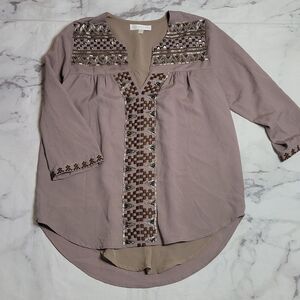 MM Couture Beaded blouse